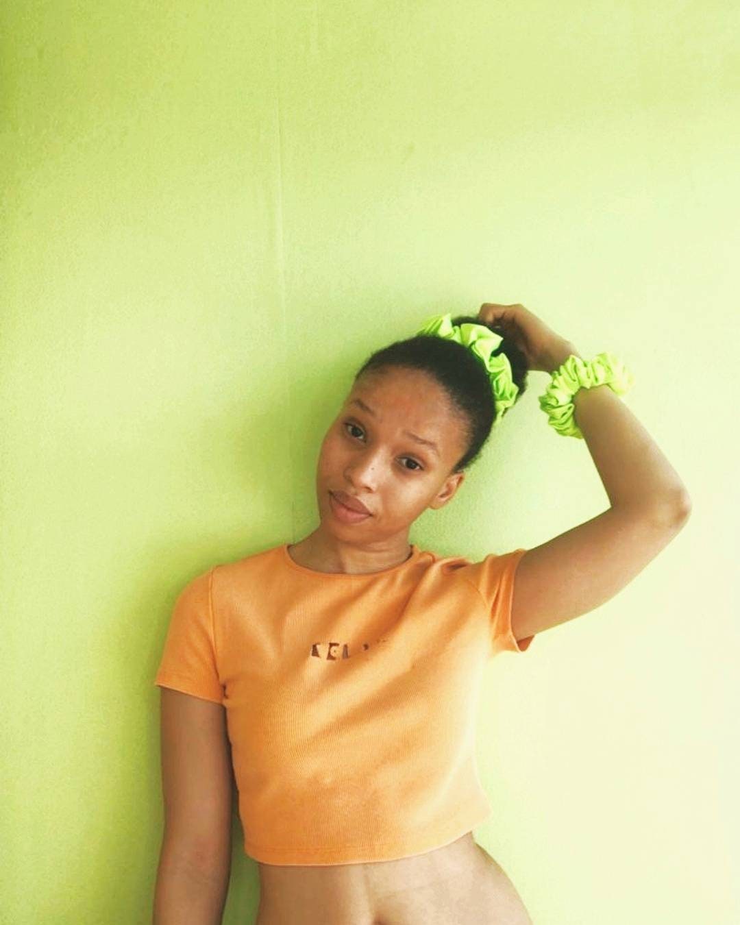 Neon Green Hair Scrunchie