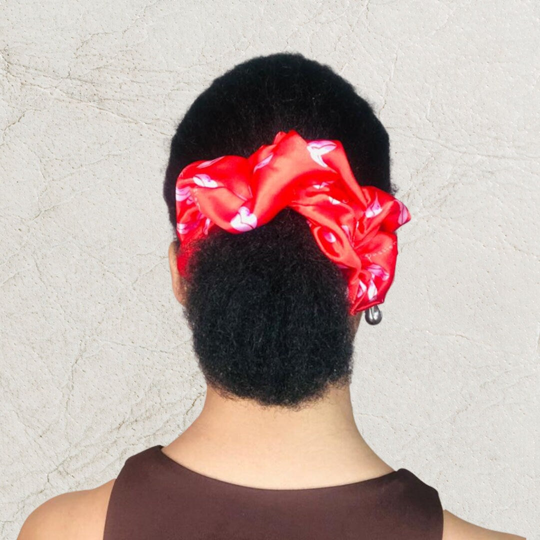 Extra Large Lips Print Hair Scrunchie