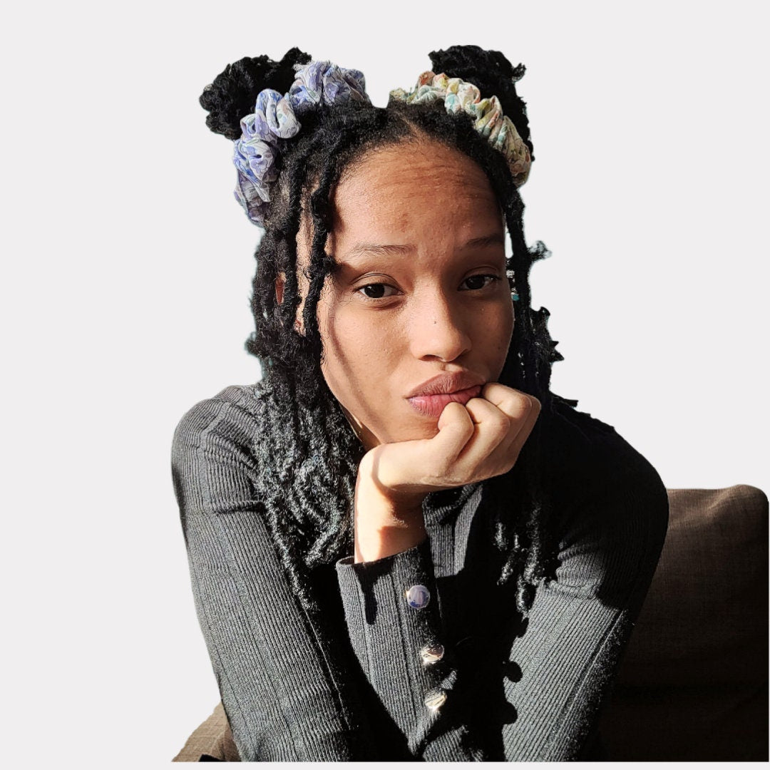 Floral Chiffon Hair Scrunchie