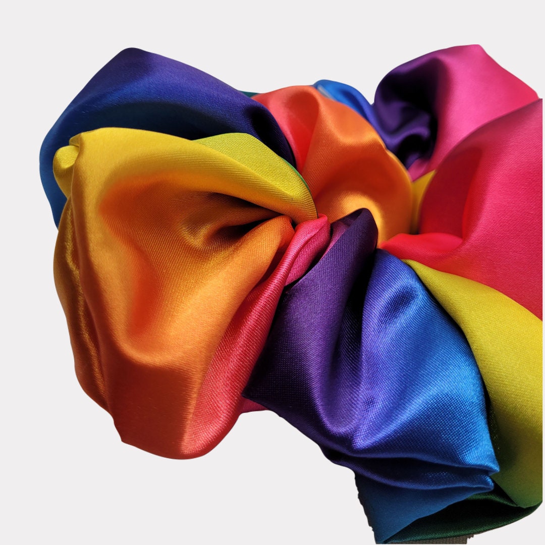 XXL Rainbow Colored Scrunchie