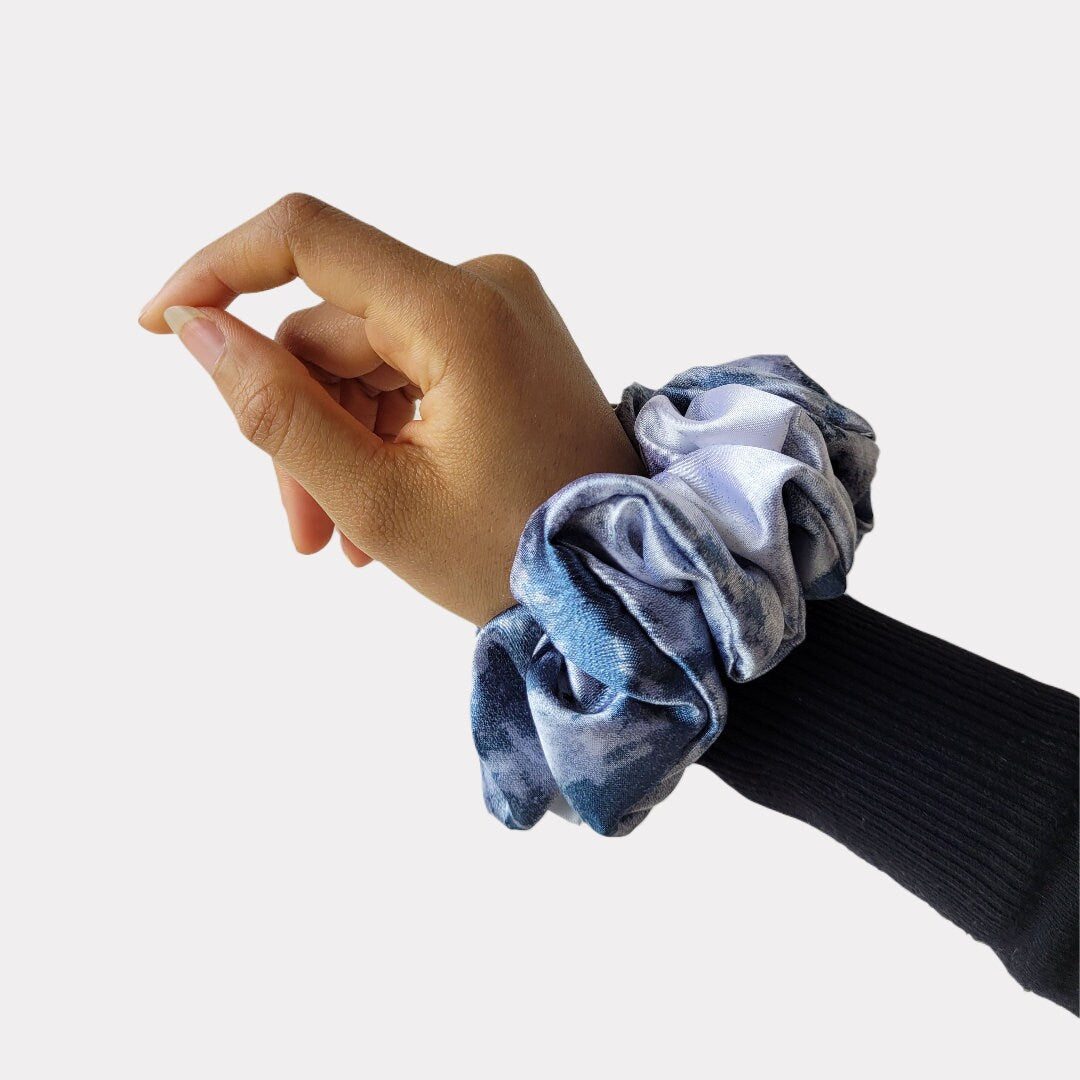 Retro Tie Dyed Print Hair Scrunchie