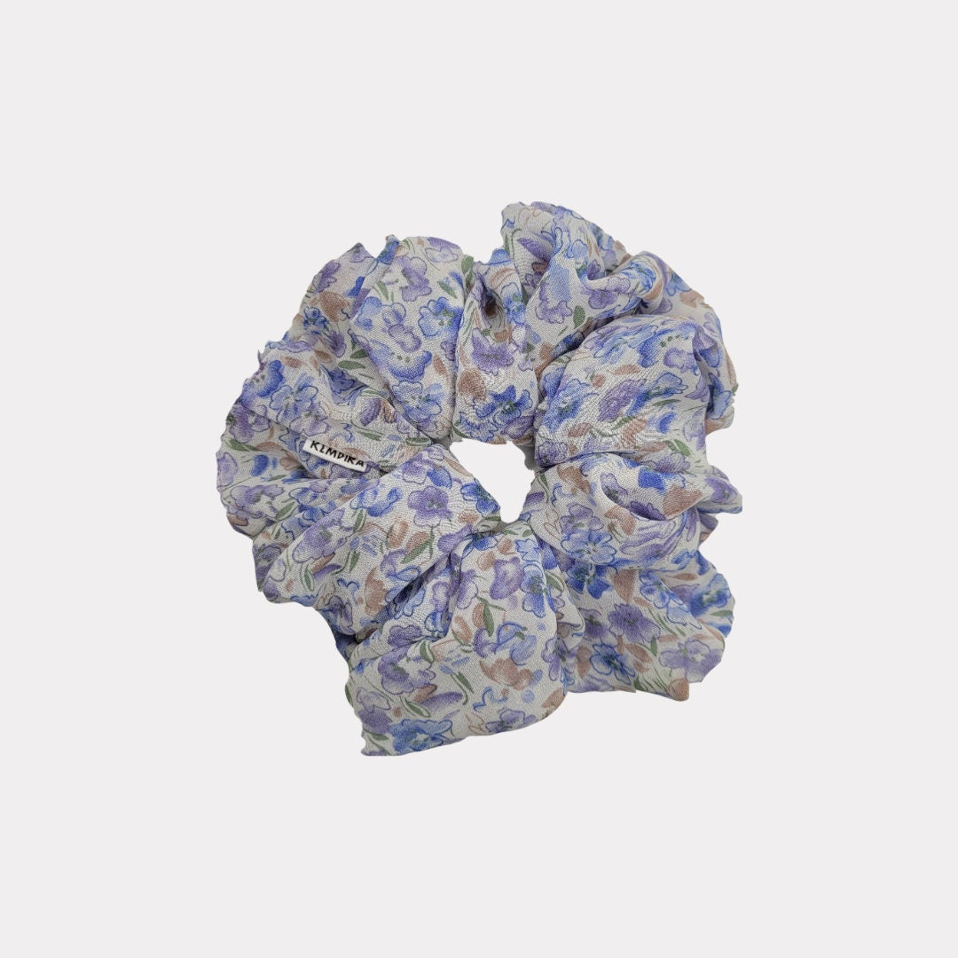 Floral Chiffon Hair Scrunchie